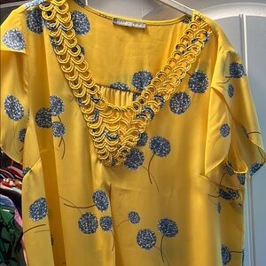 Yellow Floral Women's Top